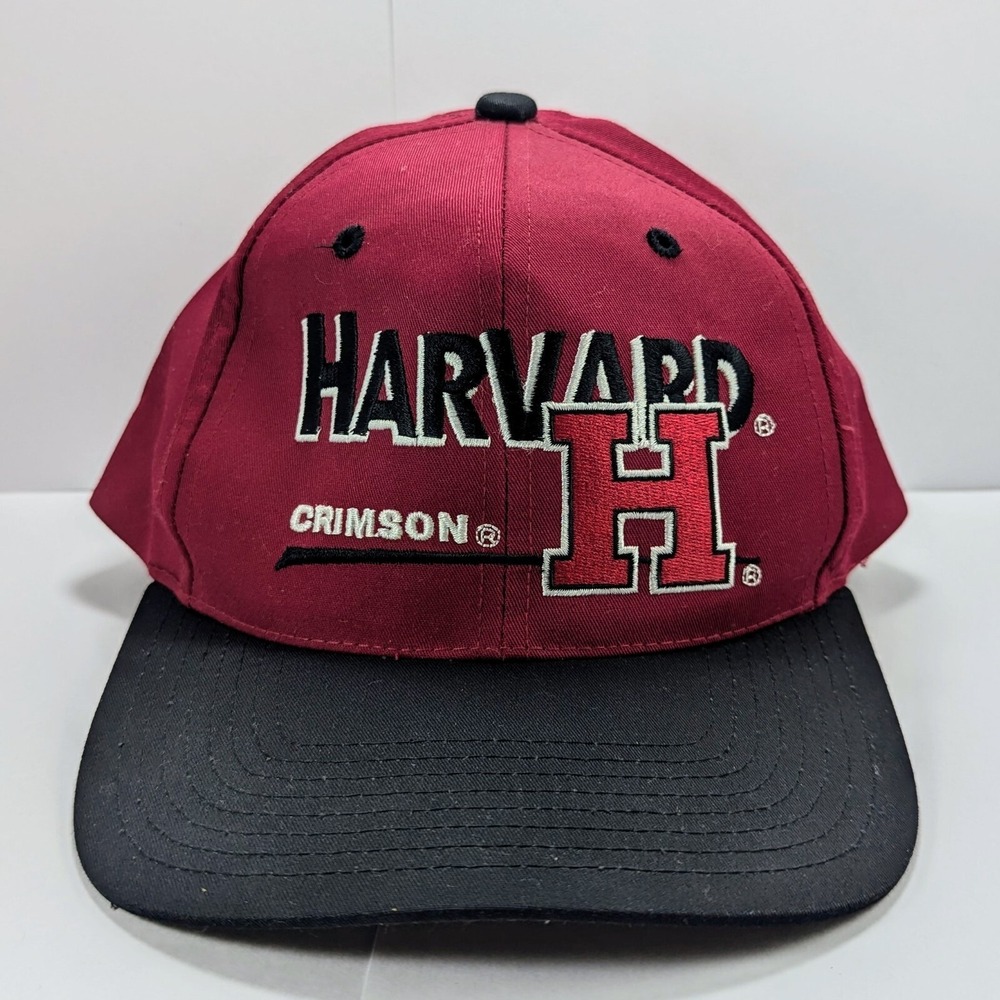 Vintage Harvard Crimson Twins Enterprise 90s NCAA Snapback Hat Cap DS
